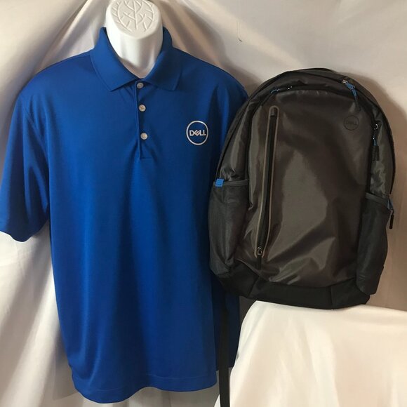 Nike Dell Computer System Sport Cut Shirt & Backpack - Picture 1 of 9